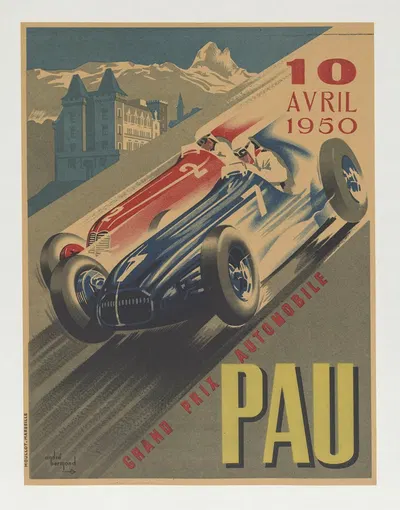 Grand prix automobile Pau – 10 avril 1950 by André Bermond, 1950 — digital art print download