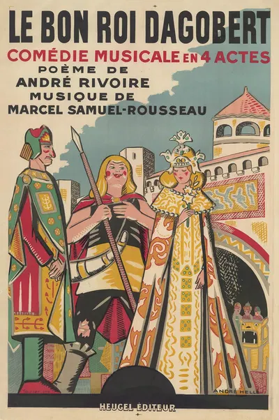 Le Bon roi Dagobert. Comédie musicale en 4 actes by Андре Эле, 1927 — digital art print download