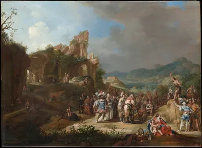 The Preaching of John the Baptist by Бартоломейс Бринберг, 1634 — digital art print download