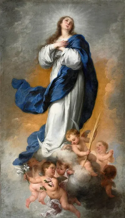 The Immaculate Conception by Bartolomé Estebán Murillo, c. 1680 — digital art print download