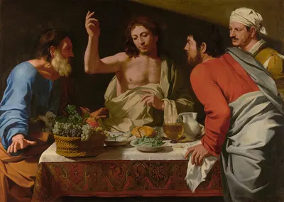 The Supper at Emmaus by Bartolomeo Cavarozzi, 1615–1625 — digital art print download
