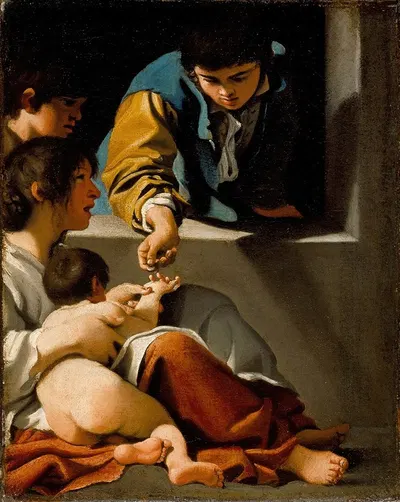 Study for the 'The Charity of St. Elizabeth' by Bartolomeo Schedoni — digital art print download