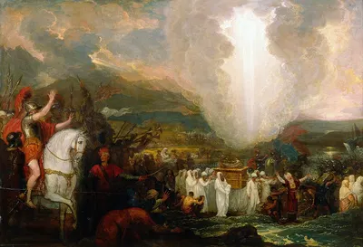 Joshua passing the River Jordan with the Ark of the Covenant by Benjamin West, 1800 — digital art print download