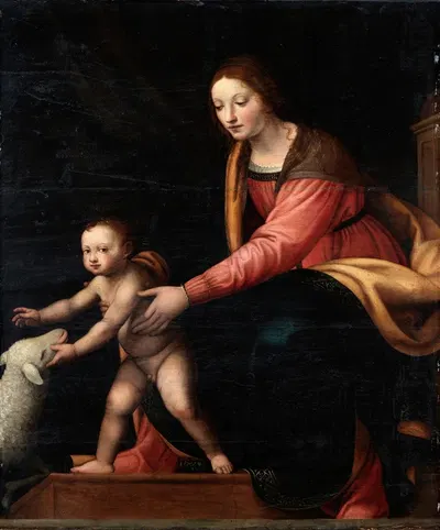 Madonna and Child by Бернардино Луни — digital art print download