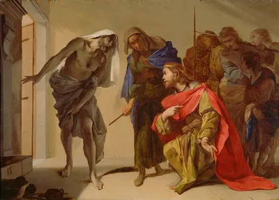 The Shade of Samuel Invoked by Saul by Bernardo Cavallino, 1650–1656 — digital art print download
