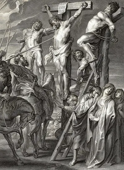 The Crucifixion (Coup de Lance) by Бётиус Адамсз. Болсверт, 1631 — digital art print download