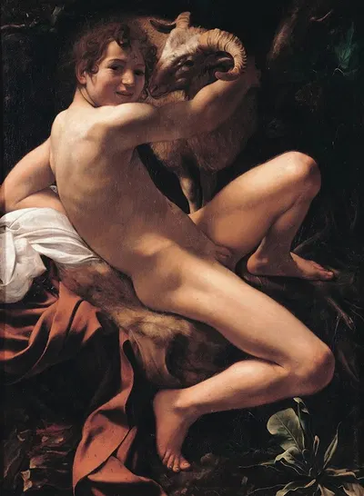 Saint John the Baptist by Caravaggio, 1602 — digital art print download