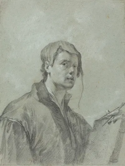 An Artist Holding a Book and Compass by After Willem Drost — digital art print download