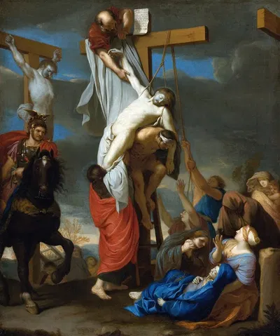 The Descent from the Cross by Шарль Лебрюн — digital art print download