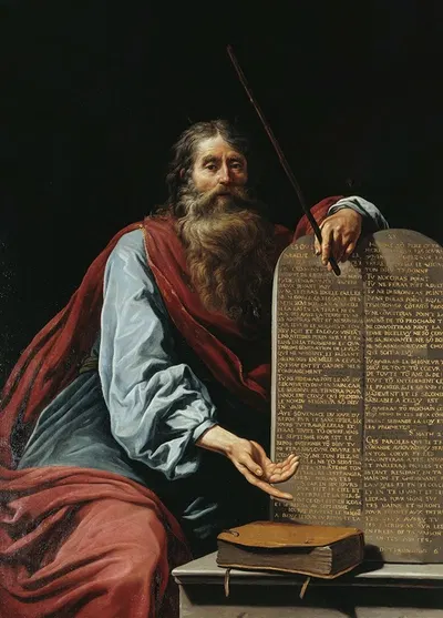 Moses with the Tablets of the Law by Claude Vignon — digital art print download