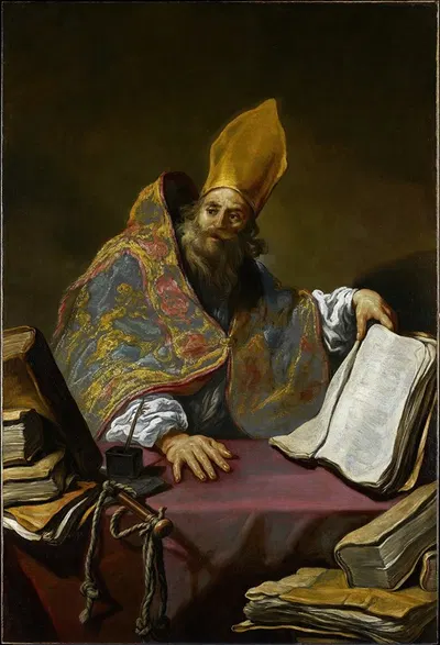 Saint Ambrose by Claude Vignon — digital art print download