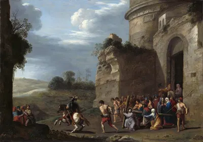 Christ Carrying the Cross by Cornelis Van Poelenburch — digital art print download
