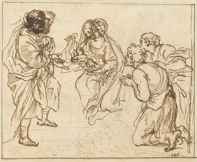 The Adoration of the Shepherds by Агустино Масуччи — digital art print download