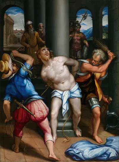 Christ at the column by Denys Calvaert — digital art print download