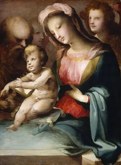 The Holy Family with Angels by Доменико Беккафуми — digital art print download