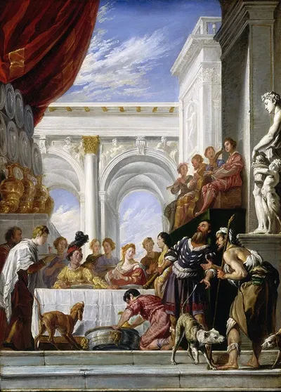 The Parable of Lazarus and the Rich Man by Доменико Фетти, 1618-1628 — digital art print download