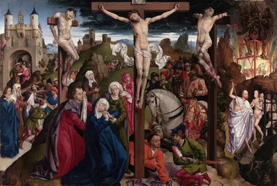 The Crucifixion by Dreux Budé Master, 1450 — digital art print download