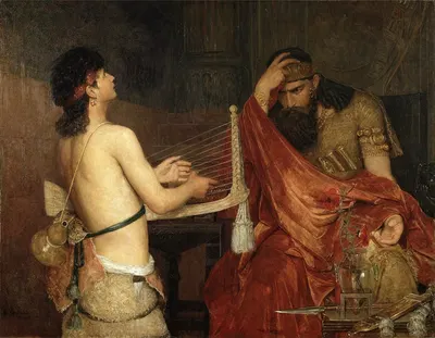 David and Saul by Ernst Josephson, 1878 — digital art print download