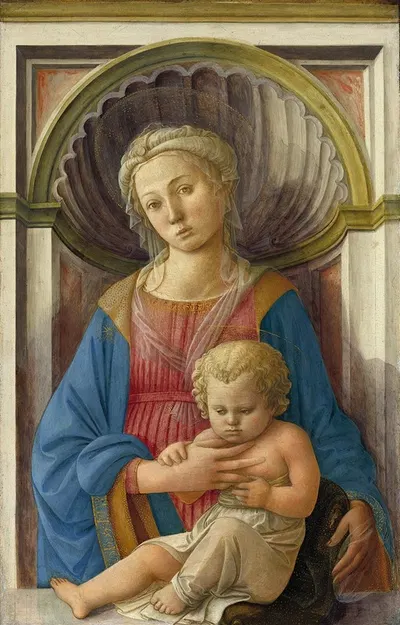 Madonna and Child by Филиппино Липпи, c. 1440 — digital art print download