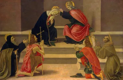 The Coronation of the Virgin by Follower Of Botticelli — digital art print download