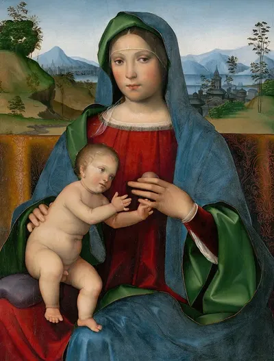 Virgin and Child, The Gambaro Madonna by Франческо Франча, 1495 — digital art print download