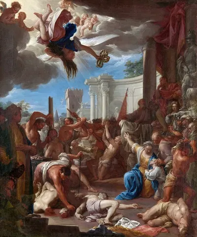 The Martyrdom of the Seven Sons of Saint Felicity by Франческо Тревизани, 1709 — digital art print download