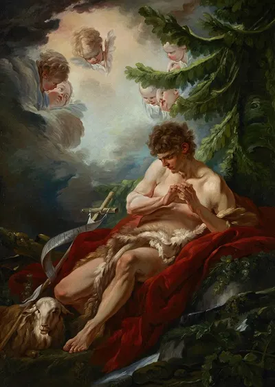 Saint John the Baptist by François Boucher, c. 1755 — digital art print download