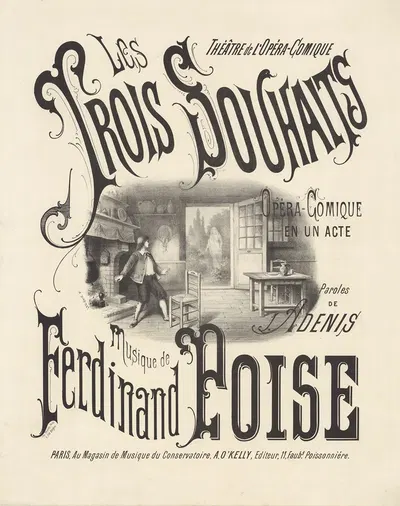 Théâtre de l'Opéra-Comique. Les trois souhaits by Antoine Barbizet, 1873 — digital art print download
