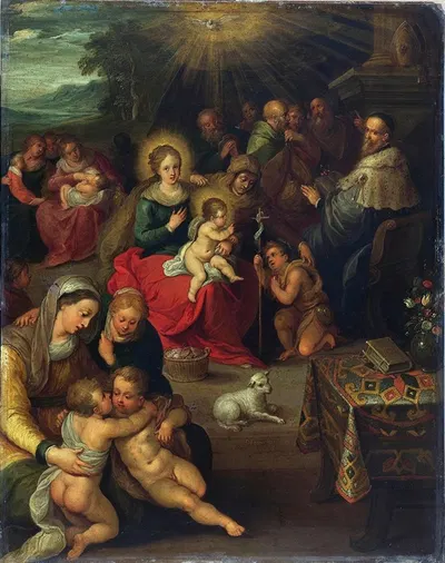 Allegory of the Christ Child as the Lamb of God by Франс Франкен Младший, 1616 — digital art print download
