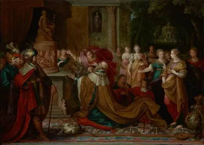 The Idolatry of Solomon by Франс Франкен Младший, 1622 — digital art print download