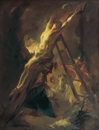 The cross erection by Франц Антон Маульберц, 1757-1758 — digital art print download