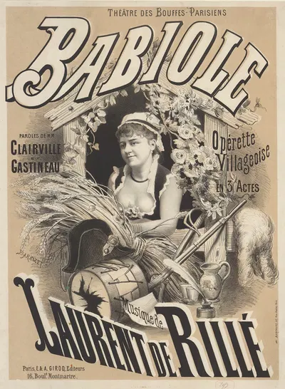 Théâtre des Bouffes-Parisiens. Babiole by Antoine Barbizet, 1878 — digital art print download