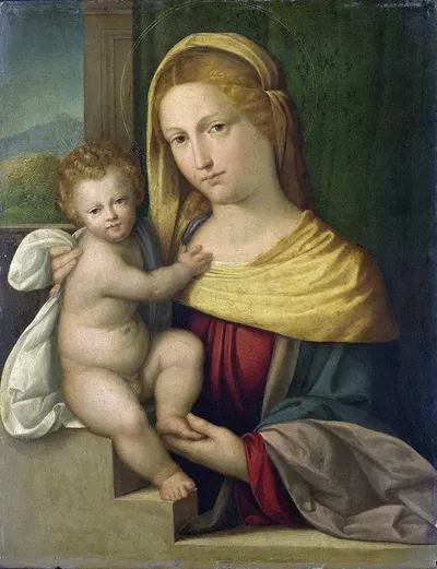 Madonna and Child by Бенвенуто Тизи (Ил Гарафало), 1515 - 1540 — digital art print download