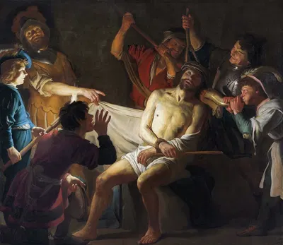 Christ Crowned with Thorns by Жерар ван Хонтхорст, c. 1622 — digital art print download