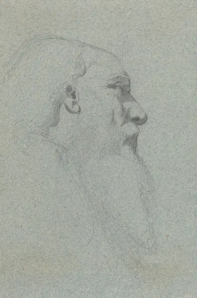 Head of a Bearded Man, Looking Right by Alexandre Bida — digital art print download