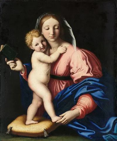 Virgin and Child by Джованни Баттиста Сальви да Сассоферрато, 1640 - 1699 — digital art print download
