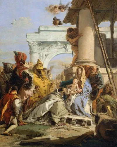 The Adoration of the Magi by Джованни Баттиста Тьеполо — digital art print download