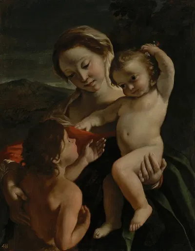Madonna and Child with the Infant Saint John the Baptist by Giovanni Lanfranco — digital art print download