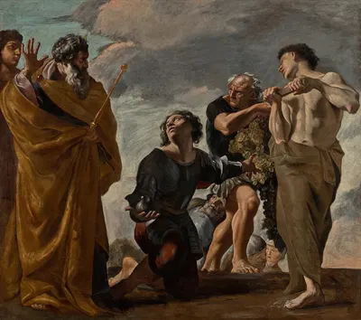 Moses and the Messengers from Canaan by Giovanni Lanfranco, 1621–1624 — digital art print download