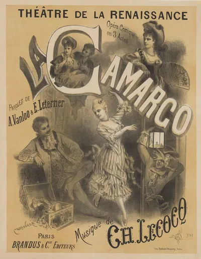 Théâtre de la Renaissance. La Camargo by Антонин-Мари Шатиньер, 1879 — digital art print download