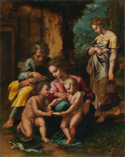 The Holy Family by Giulio Romano, 1520–1523 — digital art print download