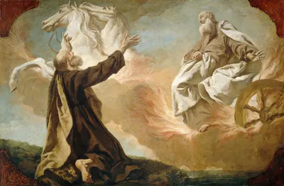 Elijah Taken Up in a Chariot of Fire by Giuseppe Angeli — digital art print download