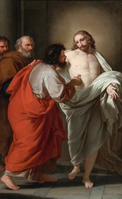The Incredulity of Saint Thomas by Джузеппе Боттани — digital art print download