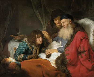 Isaac Blessing Jacob by Говерт Флинк, c. 1638 — digital art print download