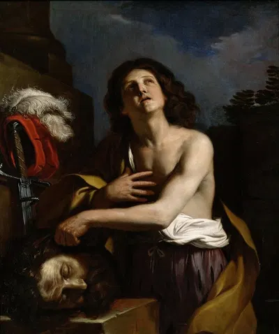 David with the Head of Goliath by Guercino — digital art print download