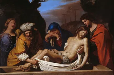 The Entombment by Guercino, c. 1656 — digital art print download