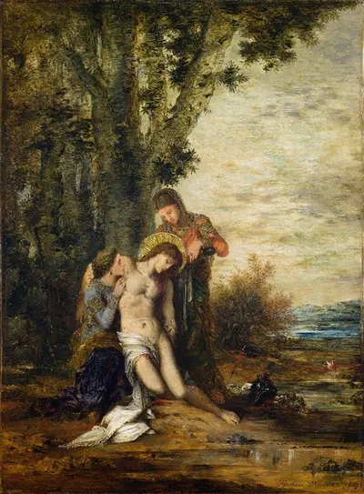 The Martyred Saint Sebastian by Гюстав Моро, 1869 — digital art print download