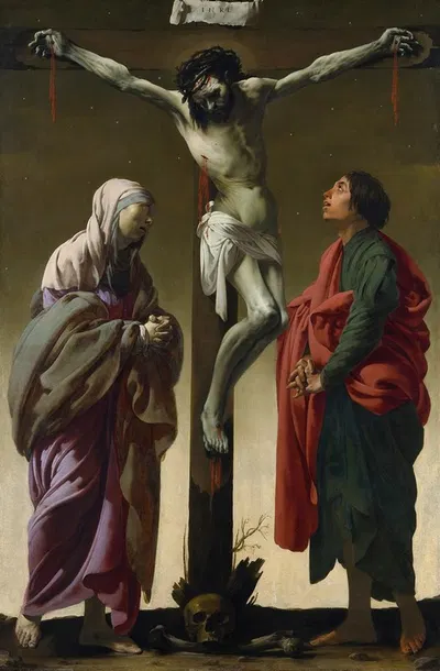 The Crucifixion with the Virgin and Saint John by Хендрик Тер Бругген — digital art print download
