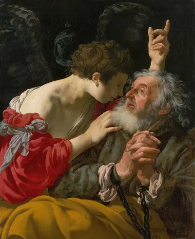 The Liberation of Peter by Hendrick Ter Brugghen, 1624 — digital art print download