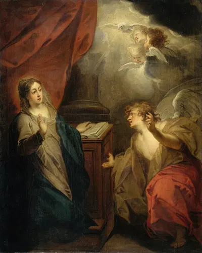 Annunciation to the Virgin by Якоб де Вит, 1723 — digital art print download